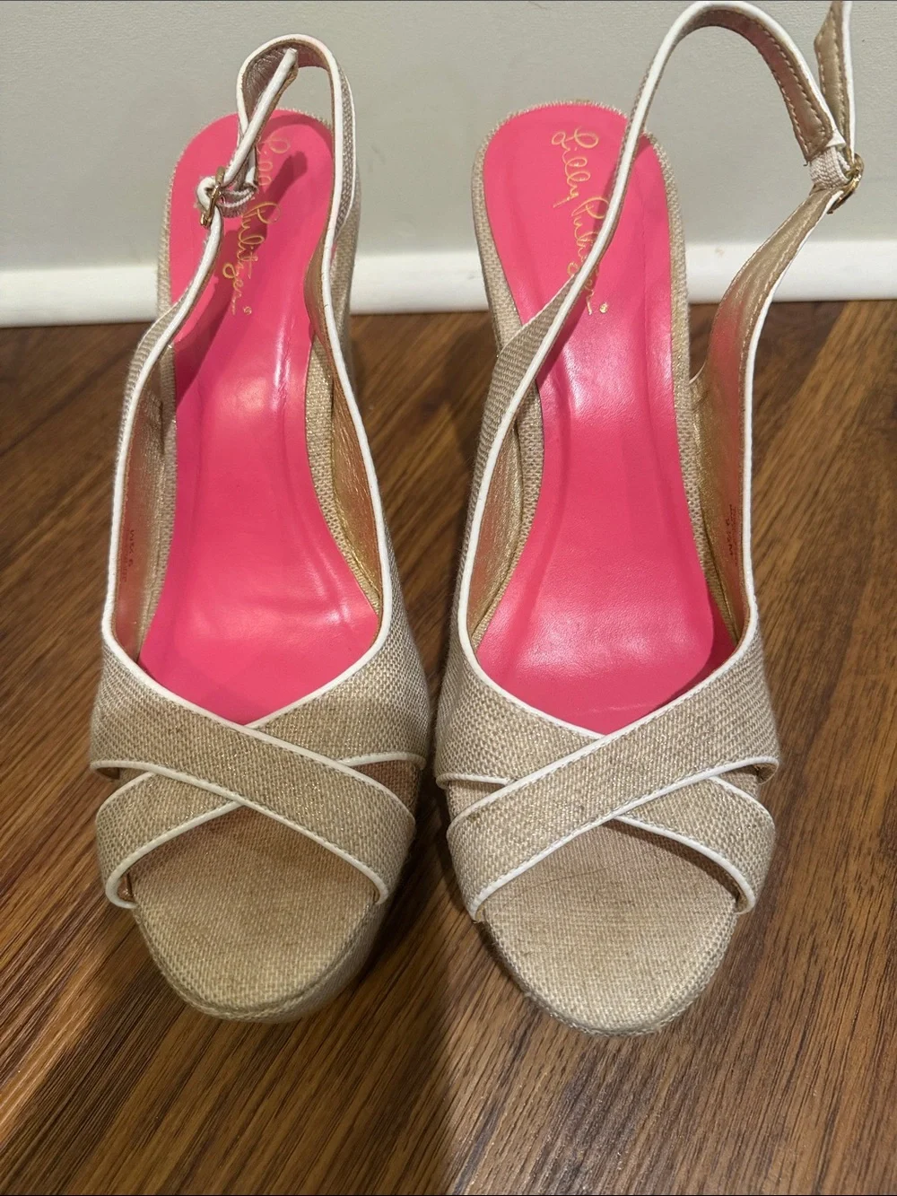 Tory Burch Picture Perfect Espadrille tan with gold fleck